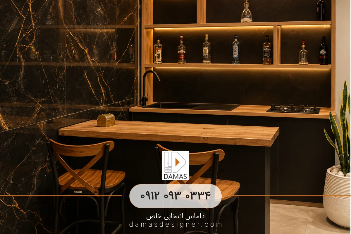سفارش کابینت مشکی مات